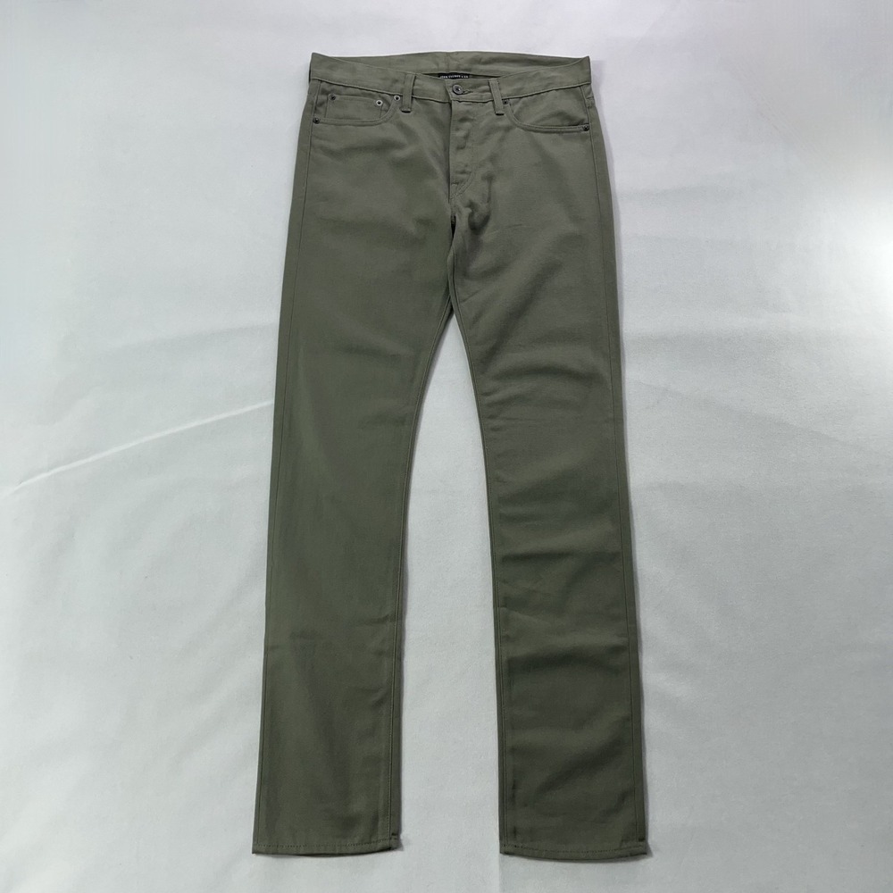 John Elliott‎ Pants Men 30 Green (measure 33x34) Button Fly 100% Cotton USA